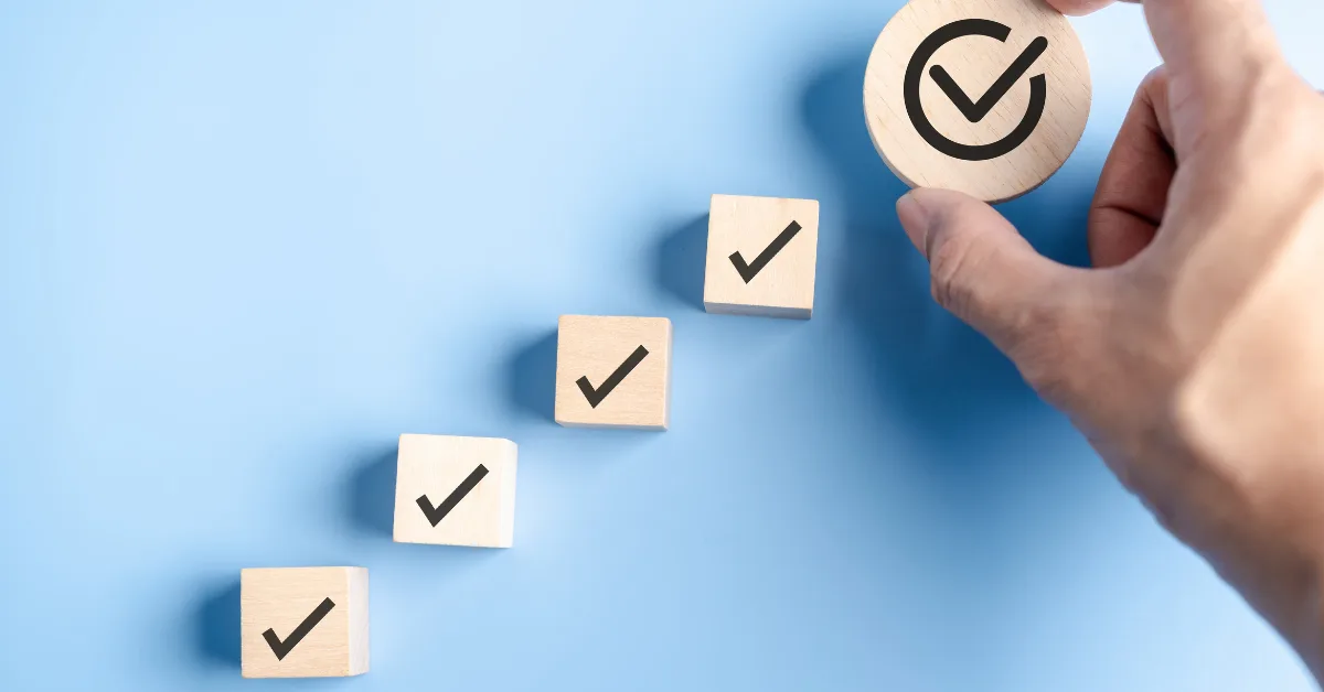 five checkmarks
